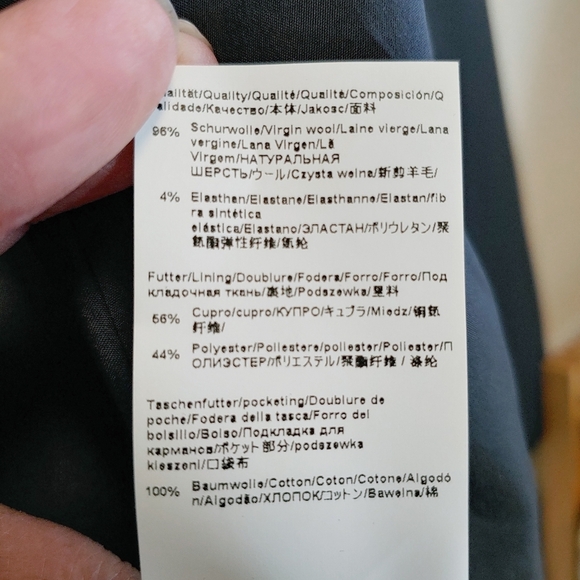 Boss Hugo Boss Women's Jabina Wool Blend Jacket Sz 10 Minimalist Classic Preppy - Picture 11 of 14